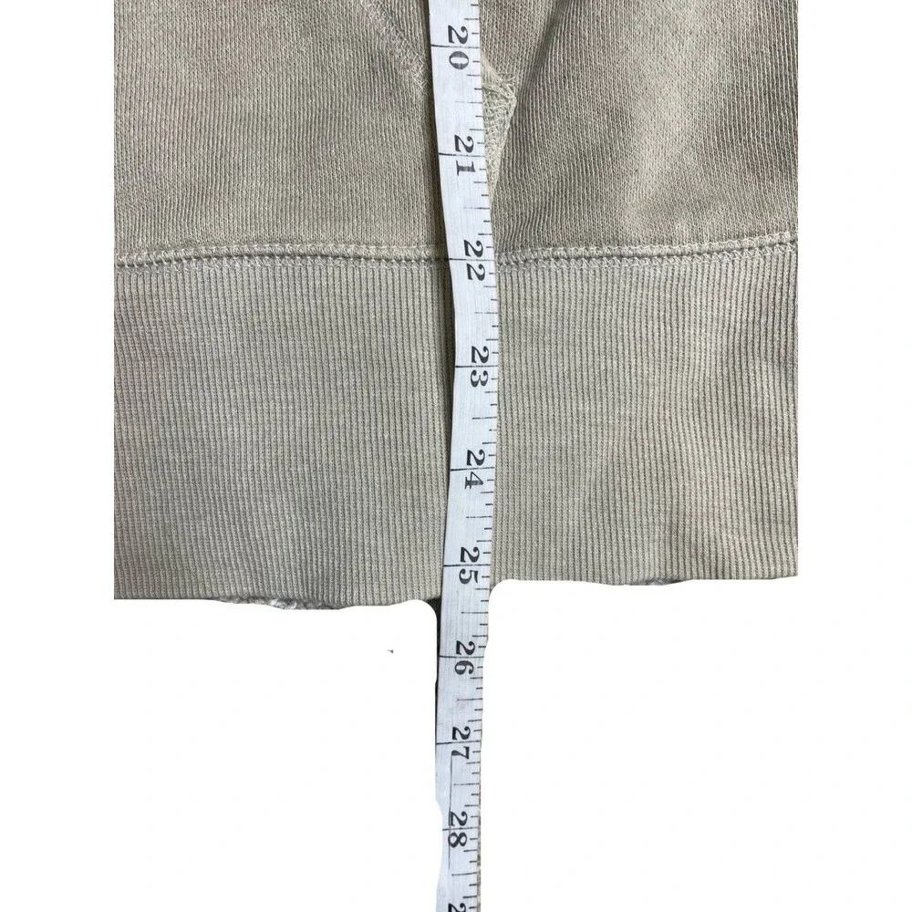 Aerie Hoodie Women size Medium Beige tan V Neck Hoodie Sweatshirt - Picture 5 of 7